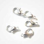 Karabinhagelåse 6mm sølvfarvet 5 stk