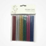 Limstænger med glimmer 7,2MM 10CM 6X2ASS. farver