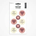 Stickers hjerter rød, 2ark