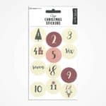 Stickers tal 1-24 rød, 2 ark