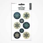 Stickers snefnug blå, 2 ark