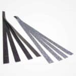 Stjernestrimler m glitter sølv/sort 15x420mm 8 stk