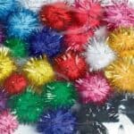 Ponpon ass. mix glitter 15+20MM 33PCS