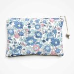 Liberty pung - Betsy blå/rosa