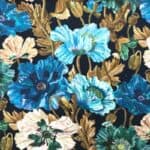 Liberty stof Poppy Amelie Blå/Petrol