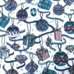 Liberty Julestof House of Gifts Hvid/PAstel