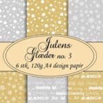 Julens Glæder No3 A4  papir 6 ark
