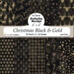 Christmas Black and gold 30 ark 15x15cm karton