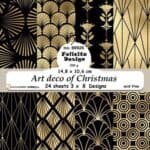 Art Deco Christmas A6 karton 24 ark