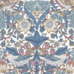 Fat Eight Organic Strawberry Thief Blå/rosa