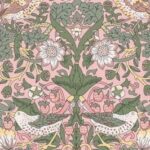 Fat Eight Organic Strawberry Thief Rosa/støvet grøn