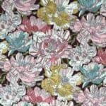Liberty stof - Blackburn Rose/Mustard