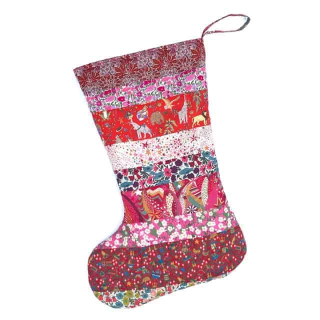 juls0034patchworkjulesok Julesok Patchwork Liberty Rød - Billede 1