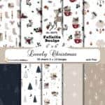 Lovely Christmas 30 ark 15x15cm karton