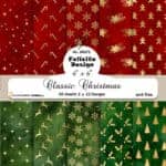 Classic Christmas 30 ark 15x15cm karton