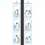 Gave/ manilla mærker Nice little penguins 6x2 design