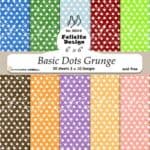 Basis Dots Grunge 30 ark 15x15cm karton