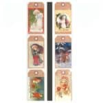 Gave/ manilla mærke Vintage Christmas 6x2 design