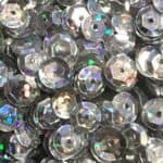 Pailletter Sølv glitter 6 mm ca. 500stk
