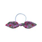 Hårelastik med Liberty Sløjfe Strawberry And Crean Rosa