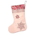 Julesok med håndsyede Libertystjerner Rosa