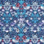 Liberty stof - Strawberry thief Blå/turkis