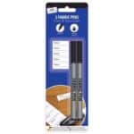 Tuscher til stof sort 2 stk samt navnemærker